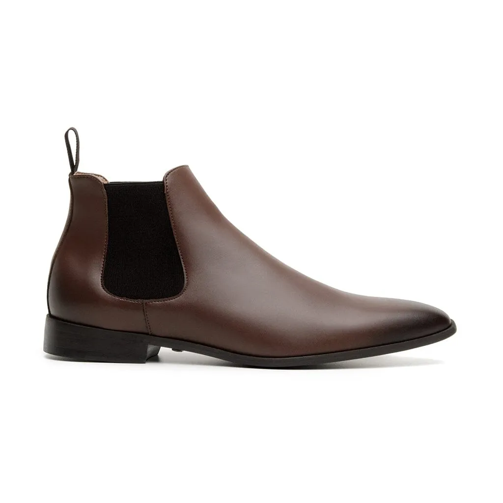 'Sterling' men's vegan Chelsea by Zette Shoes - cognac