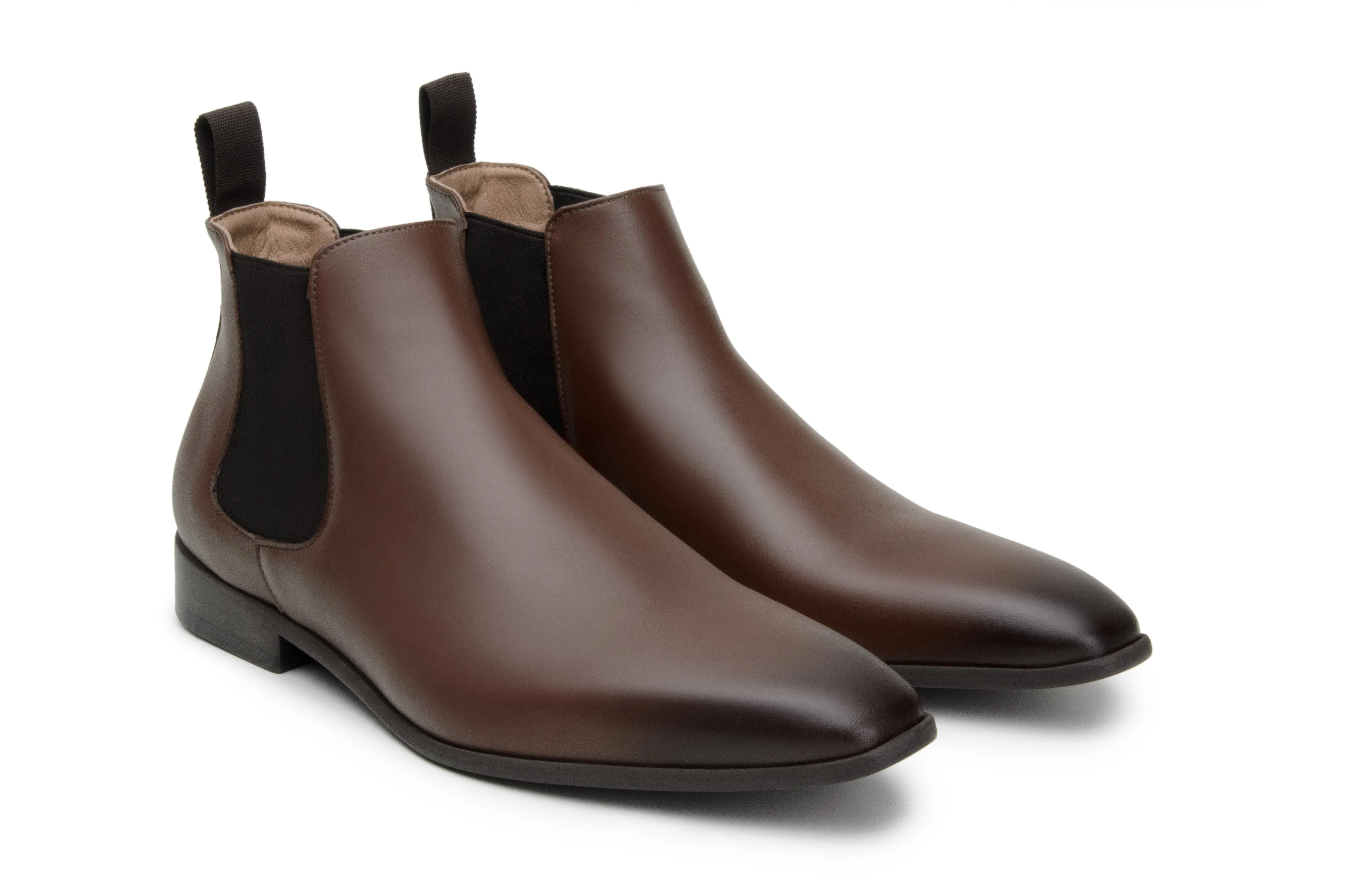 'Sterling' men's vegan Chelsea by Zette Shoes - cognac