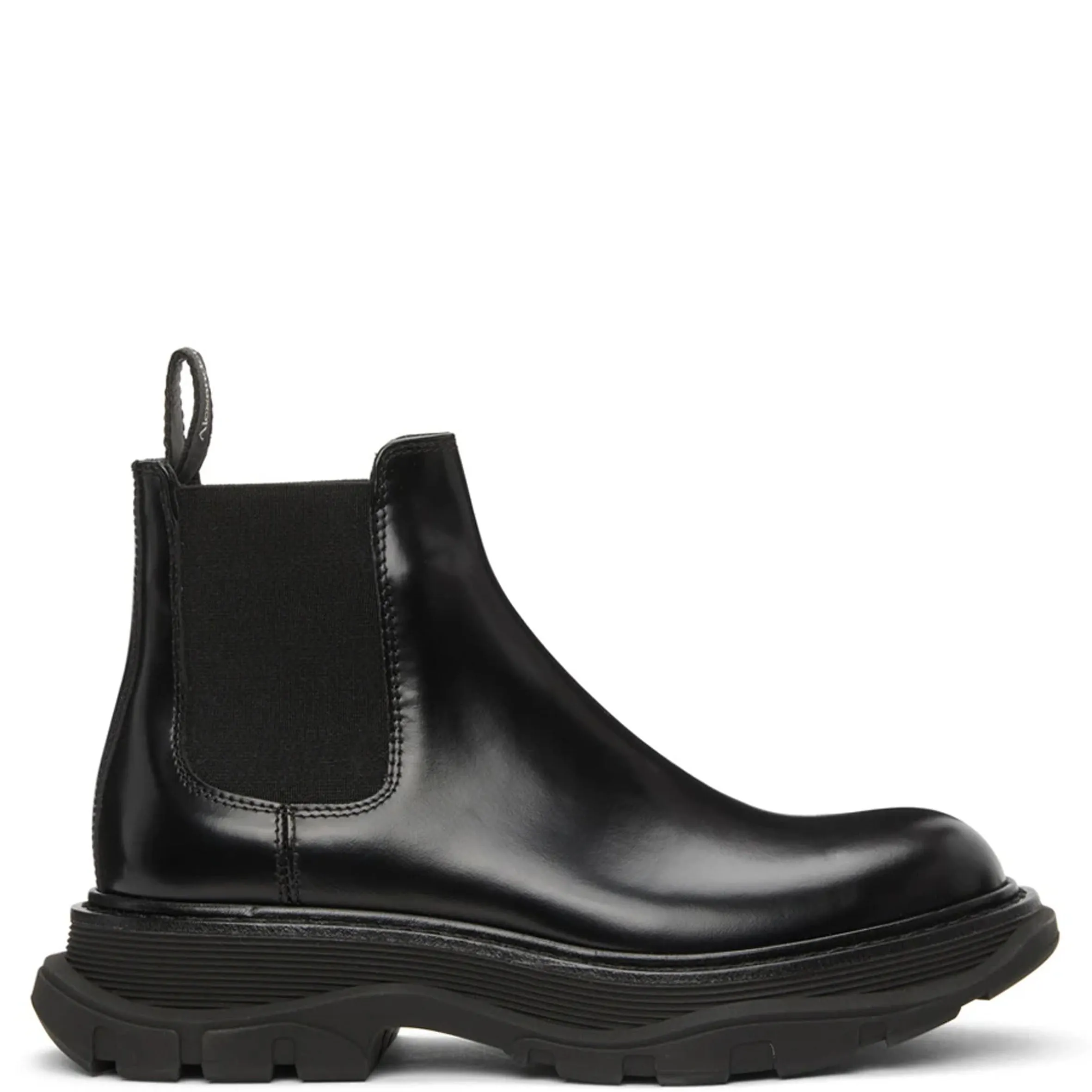 Tread Polished Chelsea Ankle Boot, Black