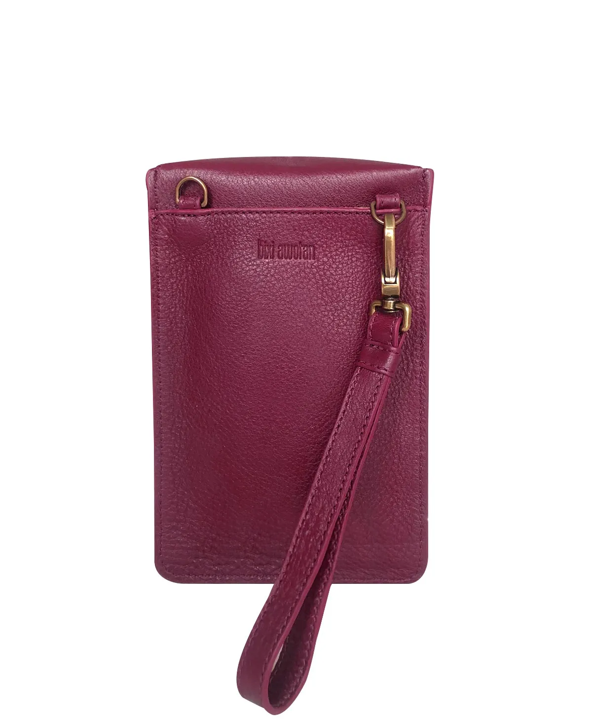 Uma Magenta Leather Crossbody Bag