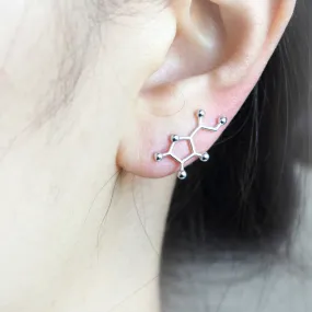 Vitamin C Molecule Ear Climber