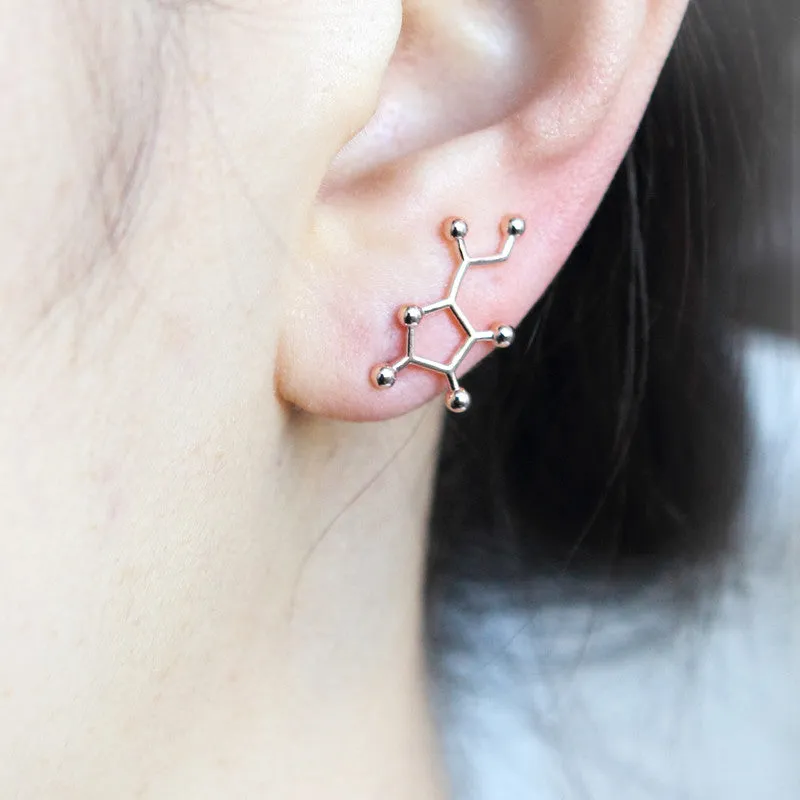 Vitamin C Molecule Ear Climber