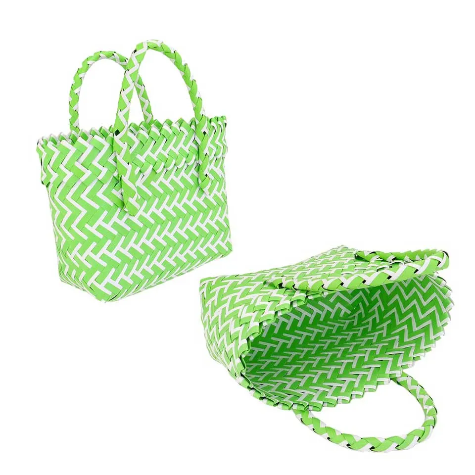 Woven Basket Mini Micro Tote Bag