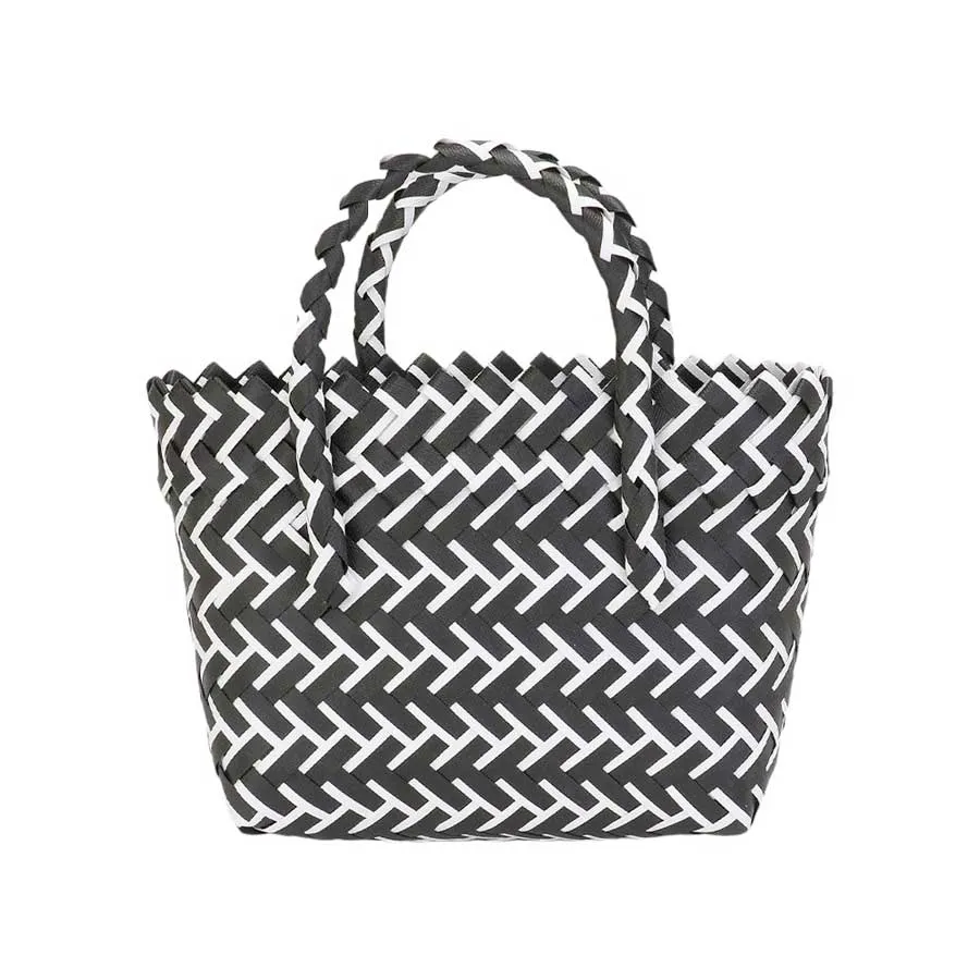 Woven Basket Mini Micro Tote Bag