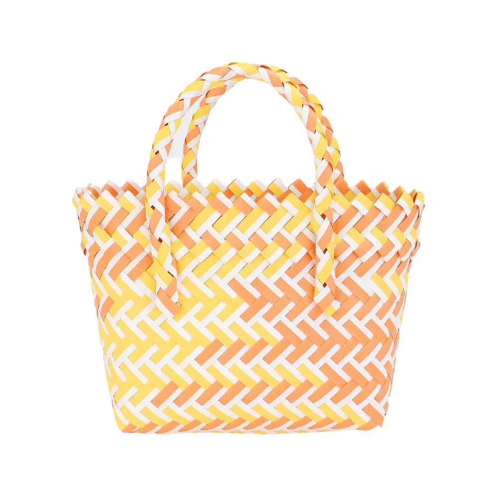 Woven Basket Mini Micro Tote Bag